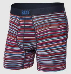 Saxx Vibe Super Soft Boxer Brief -KUHL Sales 19523 BLUE VIBRANT STRIPE l