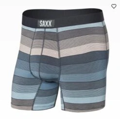 Saxx Vibe Super Soft Boxer Brief -KUHL Sales 19523 HAZE STRIPE l