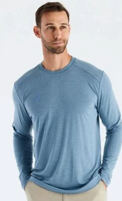 Men's Bamboo Midweight L/S 9 Men's Bamboo Midweight L/S -KUHL Sales 24377 HEATHER SLATE BLUE l