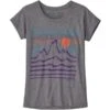 Patagonia Girls Regenerative Organic Cotton Graphic T -KUHL Sales 30734 GRAVEL HEATHER l