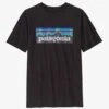 Patagonia Boys Regenerative Organic Cotton P-6 Logo T 1 Patagonia Boys Regenerative Organic Cotton P-6 Logo T -KUHL Sales 30737 BLACK l
