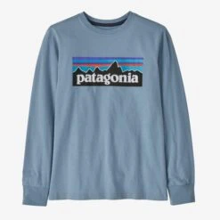 Patagonia Boys LS Regenerative Organic Cotton Graphic T -KUHL Sales 30738 P6 LT PLUME GREY l
