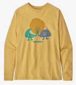 Patagonia Boys LS Regenerative Organic Cotton Graphic T -KUHL Sales 30738 PEAK PALS YELLOW l