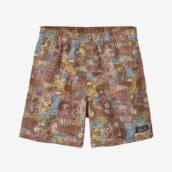 Patagonia Boys Baggies Shorts 5" Lined -KUHL Sales 30749 TOGETHER TRIP BROWN l