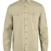 Fjallraven Men's Ovik Travel Shirt LS -KUHL Sales 30880 SAND STONE l