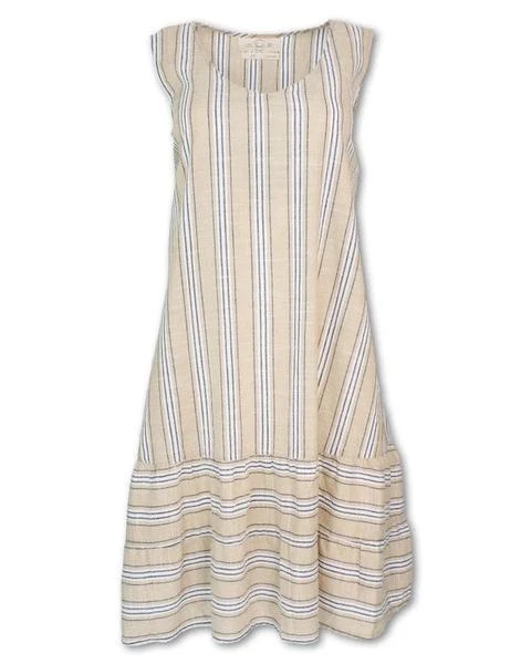 Women's Tan Ruffle Hem Dress 3 Women's Tan Ruffle Hem Dress