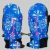 Obermeyer Kid's Thumbs Up Mitten Print -KUHL Sales 32529 BLUE SNOWFLAKES l