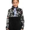 Roxy Girl's Alabama Fleece Top 1 Roxy Girl's Alabama Fleece Top -KUHL Sales 32643 TRUE BLACK FLOWER l