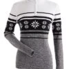Nils Women's Deer Valley Sweater -KUHL Sales 32833 BLACK WHITE l