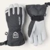 Hestra Kids Army Leather Heli Ski Jr Glove -KUHL Sales 33064 GREY l