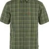 Fjallraven Men's Ovik Lite Shirt SS -KUHL Sales 33174 GREEN DARK NAVY l