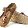 Birkenstock Women's Gizeh Braided Oiled Leather Sandal -KUHL Sales 33247 COGNAC l