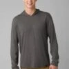 Men's Prana Hooded T-Shirt -KUHL Sales 33292 CHARCOAL HEATHER l