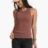 Vuori Women's Sunrise High Neck Tank -KUHL Sales 33327 HAZELNUT l