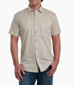 KUHL M's Karib Stripe Shirt -KUHL Sales 33504 SANDSTONE l