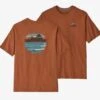 Patagonia Men's Skyline Stencil Responsibili - Tee -KUHL Sales 33525 FERTILE BROWN l
