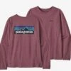 Patagonia Women's LS P-6 Logo Responsibili-Tee -KUHL Sales 33536 EVENING MAUVE l