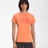 The North Face Women's SS Half Dome Tri-Blend Tee 1 The North Face Women's SS Half Dome Tri-Blend Tee -KUHL Sales 33546 DUSTY CORAL ORG HEAT l