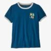Patagonia Women's Spirited Seasons Organic Ringer Tee -KUHL Sales 33774 LAGOM BLUE l