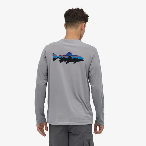 Patagonia Men's LS Capilene Cool Daily Fish Graphic 4 Patagonia Men's LS Capilene Cool Daily Fish Graphic - Image 2